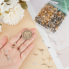 SOFPLATE 200Pcs 2 Color 304 Stainless Steel Stud Earring Findings STAS-SP0001-50-3