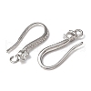 Brass Micro Pave Cubic Zirconia Earring Hooks KK-A257-14P-2