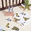 12Pcs 6 Styles Printed Acrylic Pendants JX738A-5
