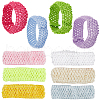 Gorgecraft 30Pcs 10 Colors Polyester Crochet Elastic Headbands OHAR-GF0001-33A-1