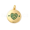 Brass Micro Pave Cubic Zirconia Pendants KK-U033-11G-03-1