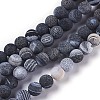 Natural Weathered Agate Beads Strands G-P414-A06-1