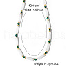 Vintage Style Synthetic Malachite Round & Natural Quartz Crystal Cuboid Beaded Necklaces VS1846-4
