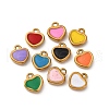 304 Stainless Steel Enamel Charms STAS-Q363-09G-1