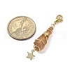 Wire Wrapped Nuggets Electroplated Natural Quartz Crystal Pendant Decorations HJEW-JM03127-10-3