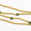 Bohemian Flower Glass Seed Beaded Waist Belly Chains for Women FS-WG02566-03-3