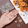 Unicraftale 60Pcs 10 Styles Tibetan Style Alloy Pendants FIND-UN0015-56-5
