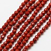 Natural Red Jasper Bead Strands G-A129-3mm-23-1