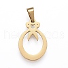 304 Stainless Steel Pendants STAS-G237-15G-1