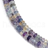 Natural Colorful Fluorite Beads Strands G-P553-F09-02-4