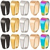 SUNNYCLUE 50Pcs 5 Colors 304 Stainless Steel Snap on Bails STAS-SC0005-57-1