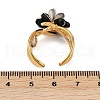 304 Stainless Steel Adjustable Cuff Rings with Glass Crystal RJEW-V010-05G-2