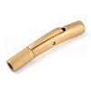 Ion Plating(IP) Column 304 Stainless Steel Bayonet Necklace Clasps STAS-O035-05G-01-2