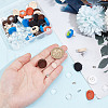 ANATTASOUL DIY Blank Dome Wooden Stud Earrings Making Kit DIY-AN0001-07-3