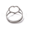 201 Stainless Steel Heart Finger Ring RJEW-J051-36P-3