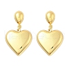Heart 304 Stainless Steel Dangle Stud Earrings EJEW-A125-56G-4
