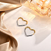Two Tone 304 Stainless Steel Hoop Earrings EJEW-K257-02E-GP-3