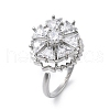 Gear Rotatable Open Cuff Rings for Women RJEW-S402-12P-1