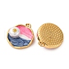 304 Stainless Steel Enamel Pendants STAS-U061-44G-2