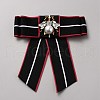 Bowknot Polyester Brooch AJEW-WH20006-11-1