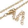 Unisex 304 Stainless Steel Cable Chain Necklac with 2 Inch End Chain STAS-O037-83G-03A-2