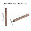   12 Pcs 12 Colors Wood Stick WOOD-PH0001-51-4