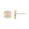 Brass Stud Earring Findings KK-N232-486-3