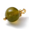 Natural Olive Jade Charms PALLOY-JF01092-04-3