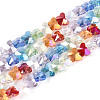 Transparency Glass Beads Strands GLAA-T025-03B-02-1