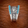 Retro Alloy & Turquoise Finger Rings FS-WG1E1DC-01-2