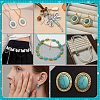   160Pcs 7 Sizes Synthetic Turquoise Cabochons G-PH0002-69A-6
