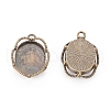 Tibetan Style Alloy Pendant Cabochon Settings TIBEP-0581-AB-LF-2