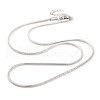 Non-Tarnish 304 Stainless Steel Round Snake Chain Necklaces for Women NJEW-G140-06D-P-1