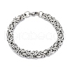 304 Stainless Steel Byzantine Chains Bracelets for Women Men BJEW-R018-16P-4