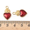304 Stainless Steel Enamel Pendants STAS-V015-18B-G-3
