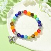 Chakra Natural & Synthetic Mixed Stone Stretch Bracelets BJEW-JB09859-02-2