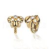 Brass Cubic Zirconia Hoop Earrings FS-WG6F7A1-18-1