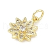 Rack Plating Brass Micro Pave Cubic Zirconia Pendants KK-H509-23G-02-2