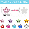 Gorgecraft 450Pcs 9 Colors Translucent Resin Cabochons RESI-GF0001-12-2