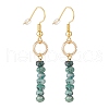 Dyed Natural Malaysia Jade Beads Dangle Earrings EJEW-JE04709-01-1