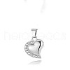 Stainless Steel Crystal Rhinestone Perfume Bottle Pendants PW-WGD29F1-01-1