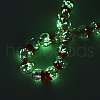 Luminous Handmade Lampwork Silver Foil Beads Strand FOIL-N029-03D-4