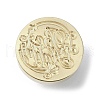 Be Happy Wax Seal Brass Stamp Heads AJEW-M038-01F-G-2
