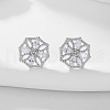 S925 Sterling Silver Clear Cubic Zirconia Stud Earrings ZM7202-2-1