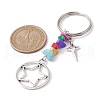 Tibetan Style Alloy Keychain KEYC-JKC00708-02-2