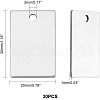 Unicraftale 201 Stainless Steel Rectangle Stamping Blank Tag Pendants STAS-UN0002-77P-5