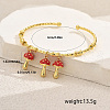 Cute and Sweet Brass Enamel Cuff Bangles EC0597-5-2