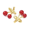 Brass Resin Pendants KK-B139-12G-2