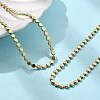 Brass Flat Ball Chain Necklaces for Women NJEW-U035-01G-3