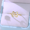 Hollow Bowknot 925 Sterling Silver Finger Rings for Women AC9249-5-2